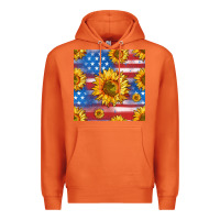 Carrot sunflowers american flag seamless pattern Premium Hoodie - HRA Design Shop