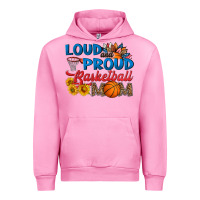 Fuchsia Pink loud and proud basketball mom Urban Hoodie - HRA Design Shop