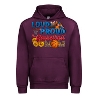 Mauve Wine loud and proud basketball mom Urban Hoodie - HRA Design Shop