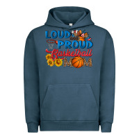 Pigment Midnight Navy loud and proud basketball mom Urban Hoodie - HRA Design Shop