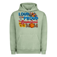 Pigment Oil Green loud and proud basketball mom Urban Hoodie - HRA Design Shop