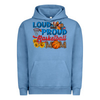 Pigment Pebble Blue loud and proud basketball mom Urban Hoodie - HRA Design Shop
