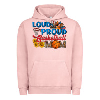 Pigment Salmon loud and proud basketball mom Urban Hoodie - HRA Design Shop