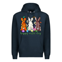 Navy happy easter day with sports Premium Hoodie - Neo Western