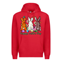 Red happy easter day with sports Premium Hoodie - Neo Western