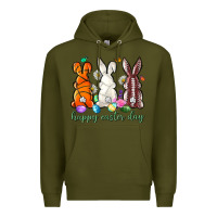 Army Green happy easter day with sports Premium Hoodie - Neo Western