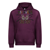 Mauve Wine halloween sister Urban Hoodie - CowhideDigitalArt