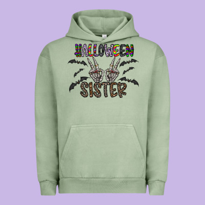 Halloween Sister Urban Hoodie Designed By Cowhidedigitalart
