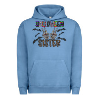 Pigment Pebble Blue halloween sister Urban Hoodie - CowhideDigitalArt