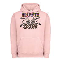 Pigment Salmon halloween sister Urban Hoodie - CowhideDigitalArt