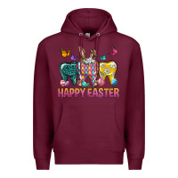 Burgundy happy easter dental Premium Hoodie - Neo Western