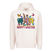 Pale Pink happy easter dental Premium Hoodie - Neo Western