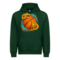 Forest Green western basketball with sunflower Urban Hoodie - HRA Design Shop
