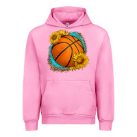 Fuchsia Pink western basketball with sunflower Urban Hoodie - HRA Design Shop