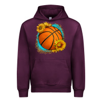 Mauve Wine western basketball with sunflower Urban Hoodie - HRA Design Shop
