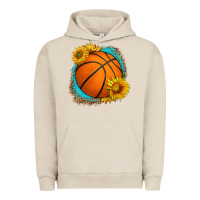 Pigment French Oak western basketball with sunflower Urban Hoodie - HRA Design Shop