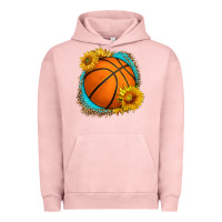 Pigment Salmon western basketball with sunflower Urban Hoodie - HRA Design Shop