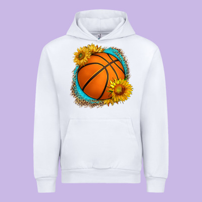 Western Basketball With Sunflower Urban Hoodie Designed By Hra Design Shop