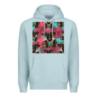 Blue Mist black sheep seamless pattern Premium Hoodie - HRA Design Shop