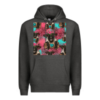 Charcoal Heather black sheep seamless pattern Premium Hoodie - HRA Design Shop