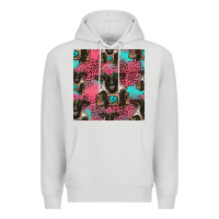 Dove Grey black sheep seamless pattern Premium Hoodie - HRA Design Shop