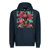 Navy black sheep seamless pattern Premium Hoodie - HRA Design Shop