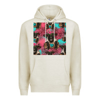 Oatmeal Heather black sheep seamless pattern Premium Hoodie - HRA Design Shop