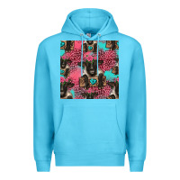 Ocean Blue black sheep seamless pattern Premium Hoodie - HRA Design Shop