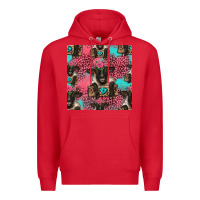 Red black sheep seamless pattern Premium Hoodie - HRA Design Shop