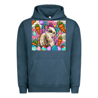Pigment Midnight Navy Easter Bunny tumbler Easter Day Urban Hoodie - Neo Western