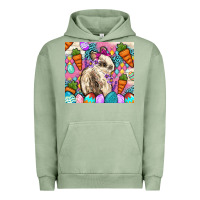 Pigment Oil Green Easter Bunny tumbler Easter Day Urban Hoodie - Neo Western