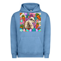 Pigment Pebble Blue Easter Bunny tumbler Easter Day Urban Hoodie - Neo Western
