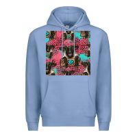 Colony Blue black sheep seamless pattern Premium Hoodie - HRA Design Shop