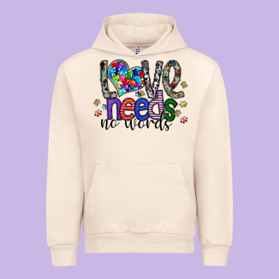 Love Need No Words Urban Hoodie Designed By Sublimationcraftshop