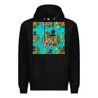 Black salty vibes seamless pattern Premium Hoodie - HRA Design Shop
