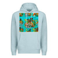 Blue Mist salty vibes seamless pattern Premium Hoodie - HRA Design Shop
