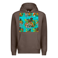 Coffee salty vibes seamless pattern Premium Hoodie - HRA Design Shop