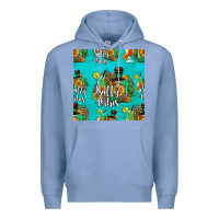 Colony Blue salty vibes seamless pattern Premium Hoodie - HRA Design Shop