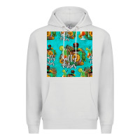 Dove Grey salty vibes seamless pattern Premium Hoodie - HRA Design Shop