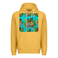 Mustard salty vibes seamless pattern Premium Hoodie - HRA Design Shop