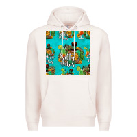 Pale Pink salty vibes seamless pattern Premium Hoodie - HRA Design Shop