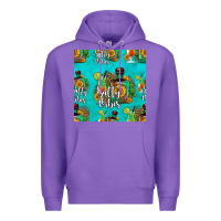 Purple salty vibes seamless pattern Premium Hoodie - HRA Design Shop