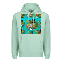 Seafoam salty vibes seamless pattern Premium Hoodie - HRA Design Shop