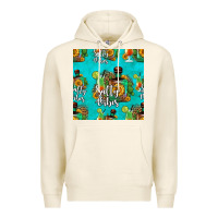 Tofu salty vibes seamless pattern Premium Hoodie - HRA Design Shop