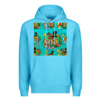 Ocean Blue salty vibes seamless pattern Premium Hoodie - HRA Design Shop