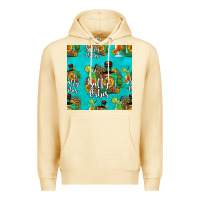 Pina Colada salty vibes seamless pattern Premium Hoodie - HRA Design Shop
