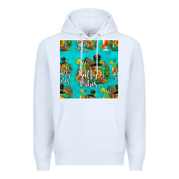 White salty vibes seamless pattern Premium Hoodie - HRA Design Shop