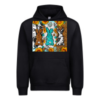 Black Easter bunnies leopard cowhide tumbler Easter Day Urban Hoodie - Neo Western
