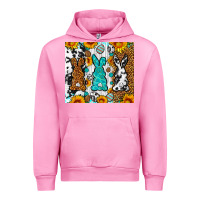 Fuchsia Pink Easter bunnies leopard cowhide tumbler Easter Day Urban Hoodie - Neo Western