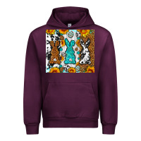 Mauve Wine Easter bunnies leopard cowhide tumbler Easter Day Urban Hoodie - Neo Western